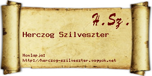 Herczog Szilveszter névjegykártya